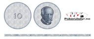 25 stk. 10 NOK keramikksjetonger