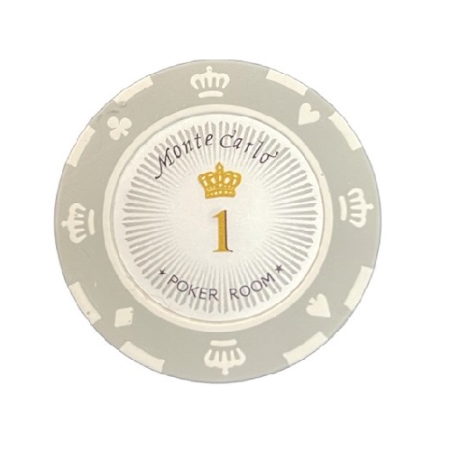 Hovedbilde Monte Carlo 14g clay sjetonger verdi 1 25 stk.