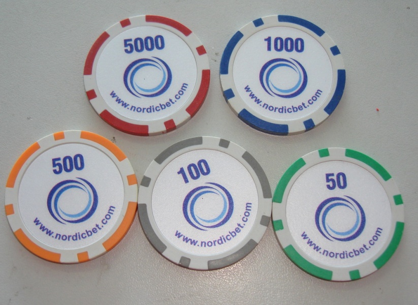 Bilde av 50000 stk. logo pokersjetonger 11,5g