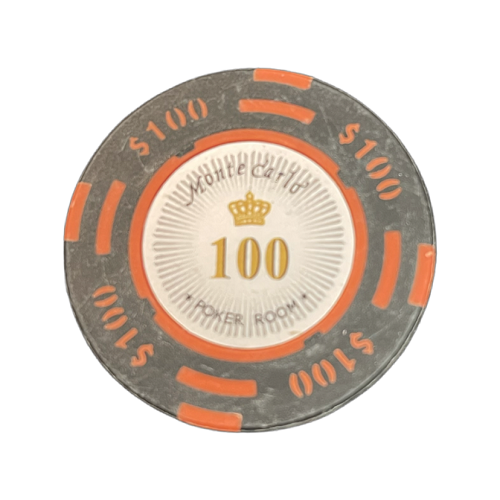 Hovedbilde Monte Carlo de lux 14g clay sjetonger verdi 100 25 stk.