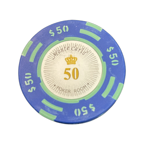 Bilde av Monte Carlo de lux 14g clay sjetonger verdi 50 25 stk.
