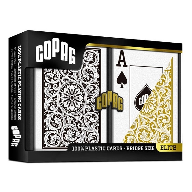Hovedbilde Copag pokerkort jumbo index 2pk. (bridge size) black and gold