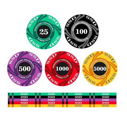 Bilde av Keramikk sjetonger med ditt eget design (custom chips)